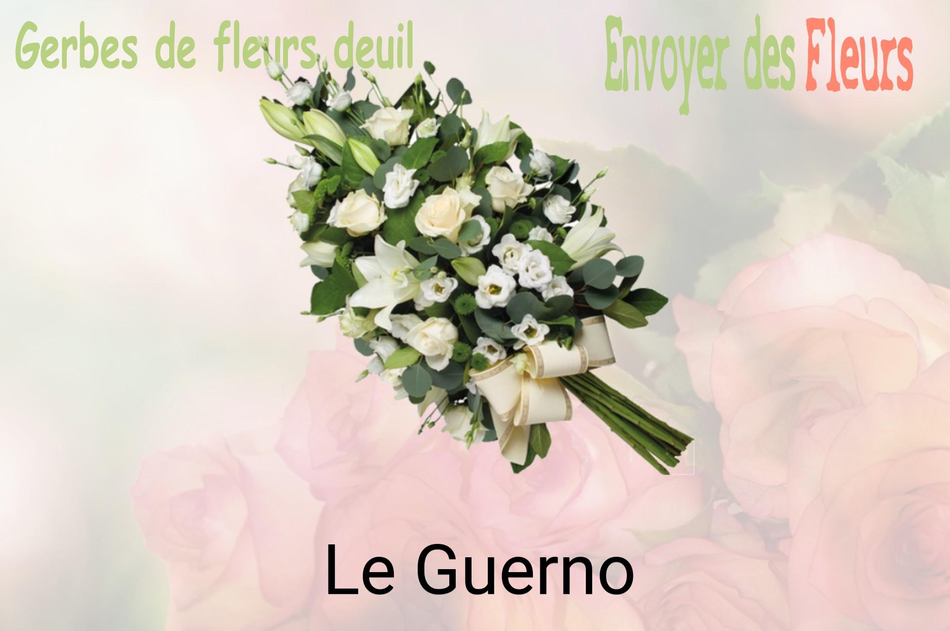 Gerbe de fleurs de deuil livrée à Le Guerno